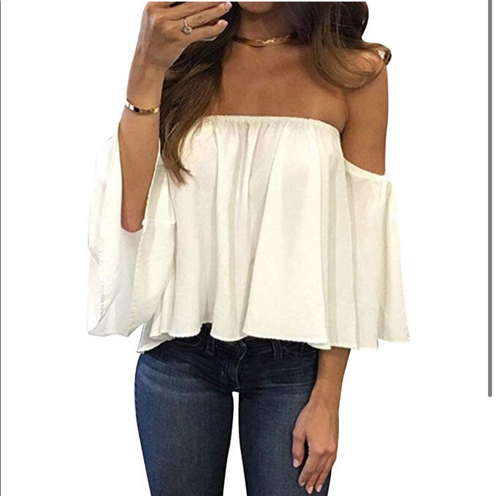 White off the shoulder blouse